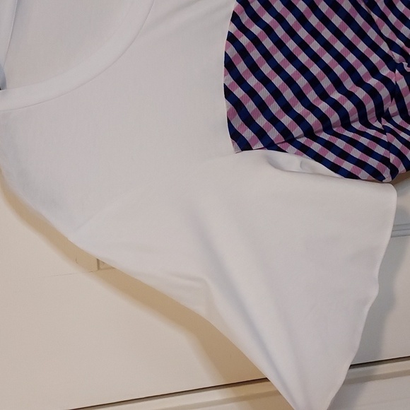 Diane Von Furstenberg Annalise Ruched Mesh Cotton Mini Dress In Gingham - Picture 9 of 12